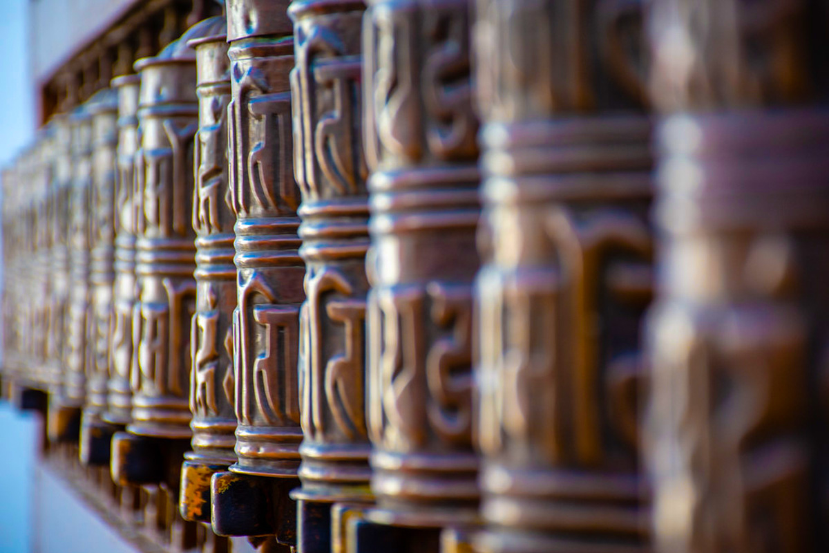 Prayer Wheel in Boudhanath